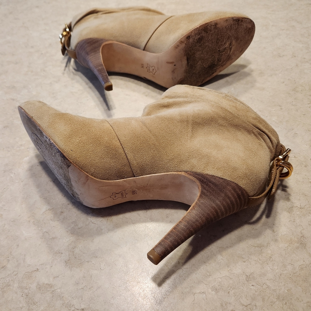Tory Burch Suede Buckle Ankle Booties - Picture 3 of 11